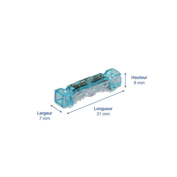 Borne de connexion inline 2 entrées transparente green - BLM - 485110