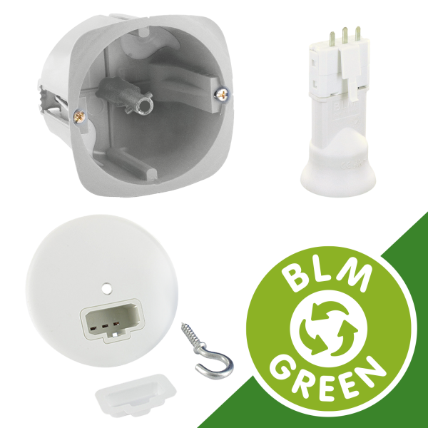 Point de centre no air eco recyclé d67mm profondeur 50mm + fd e27 compacte - BLM - 685527