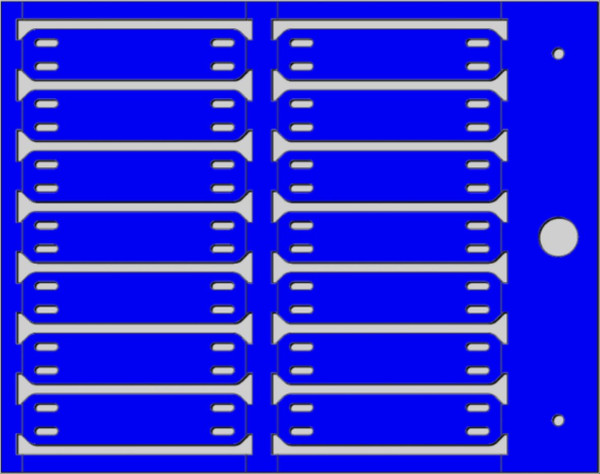 Repère de câbles à fixation par collier type mg-etf 13 x 57 bleu - Cembre - 64162-SBS