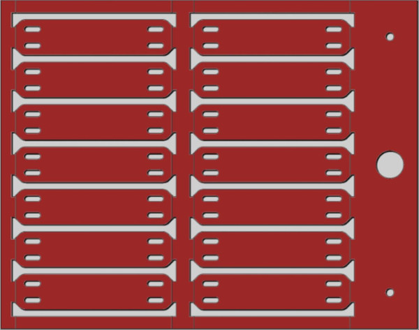 Repère de câbles à fixation par collier type mg-etf 13 x 57 marron - Cembre - 64172-SBS