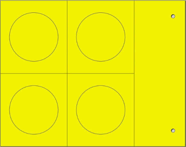 Etiquette signalétique adhésive de type mg-signs-a ronde 40 mm jaune - Cembre - 990928