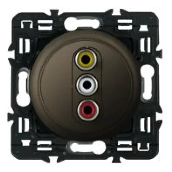 Enjoliveur graphite Legrand Céliane pour prise triple audio/video - Legrand - 064978