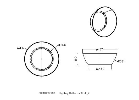 Réflecteur pour ledinaire armature all in - Philips - 304292