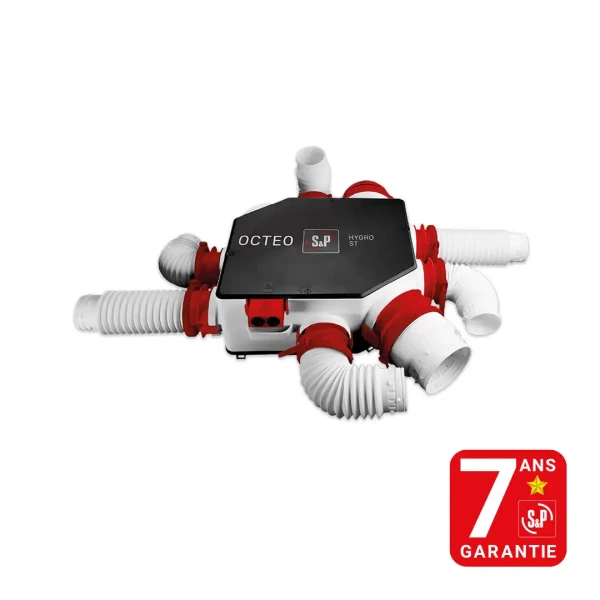 Caisson ecowatt iso 50 mm, régulée 300 m3/h d 125 mm dépressostat inter prox - S&P France - 245235