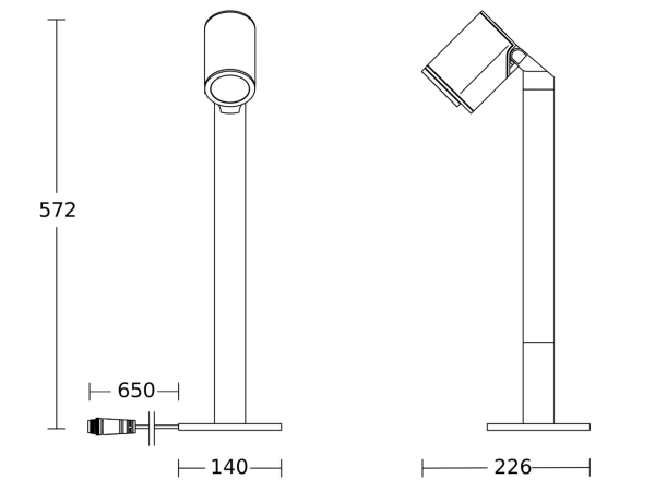 Spot way c 24v sans détecteur de mouvement, avec bluetooth - Steinel - 089337