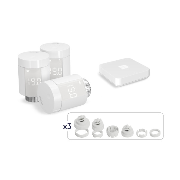 Smart trv starter pack pack connecté adapt 3 têtes thermostatiques - Delta Dore - 6053090