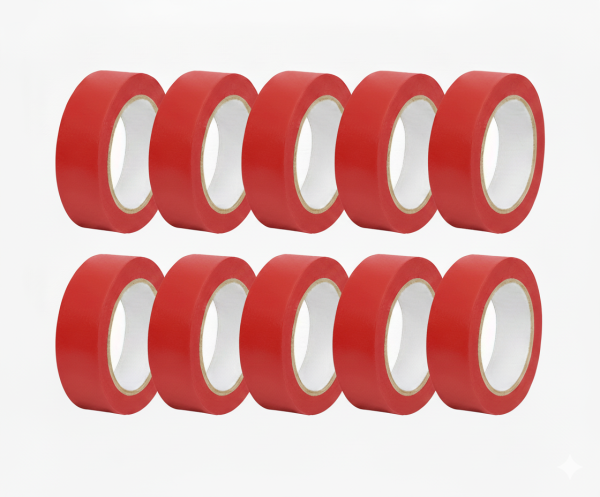 Ruban isolant rouge Klauke 15mm x 10m en PVC et adhésif - usage courant électrique - Klauke - RIS2