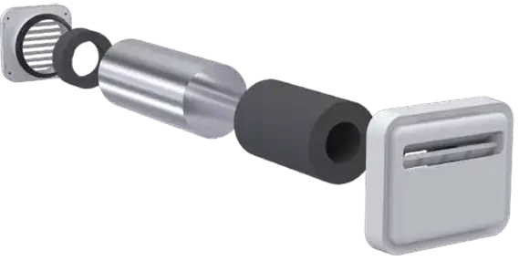 Kit entrée d'air autoréglable acoustique 30 m3/h d125 - S&P France - 890052